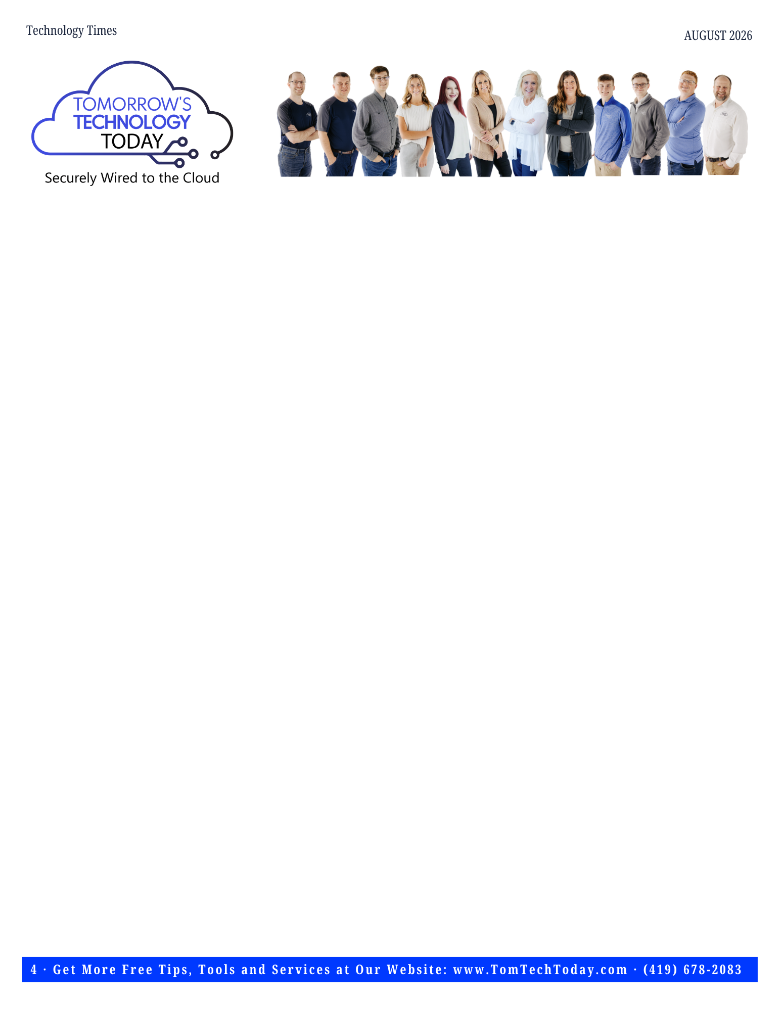 August Newsletter