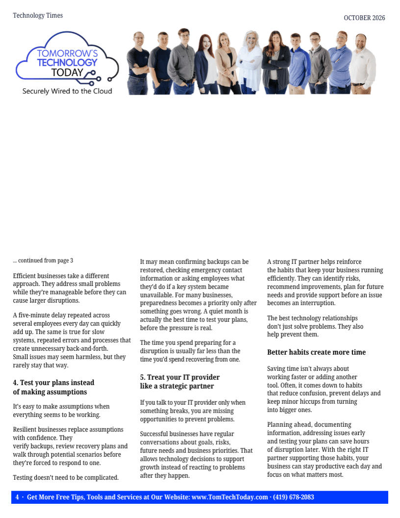 Technology Times October 2026, page 4 - 5 Ways AI Can Support Disaster Preparedness Planning