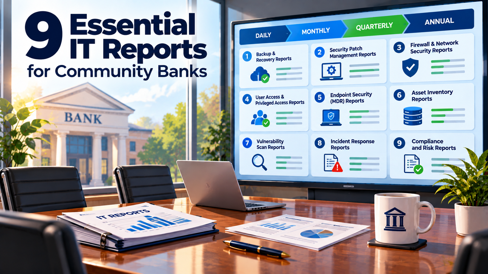What IT and Cybersecurity Reports Should a Community Bank Maintain for Examiners and Auditors?