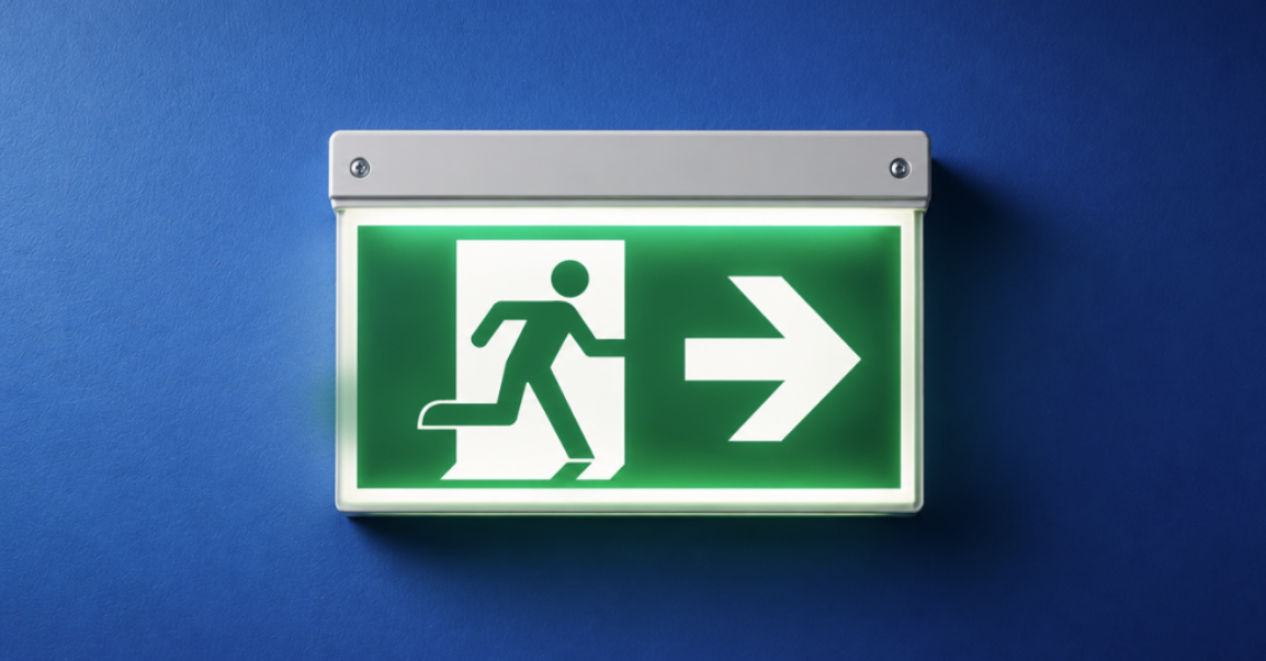 Sign for fire drill