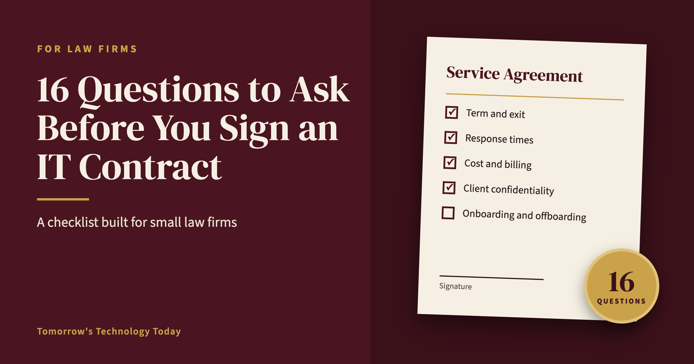 What Questions Should a Law Firm Ask Before Signing a Managed IT Contract?